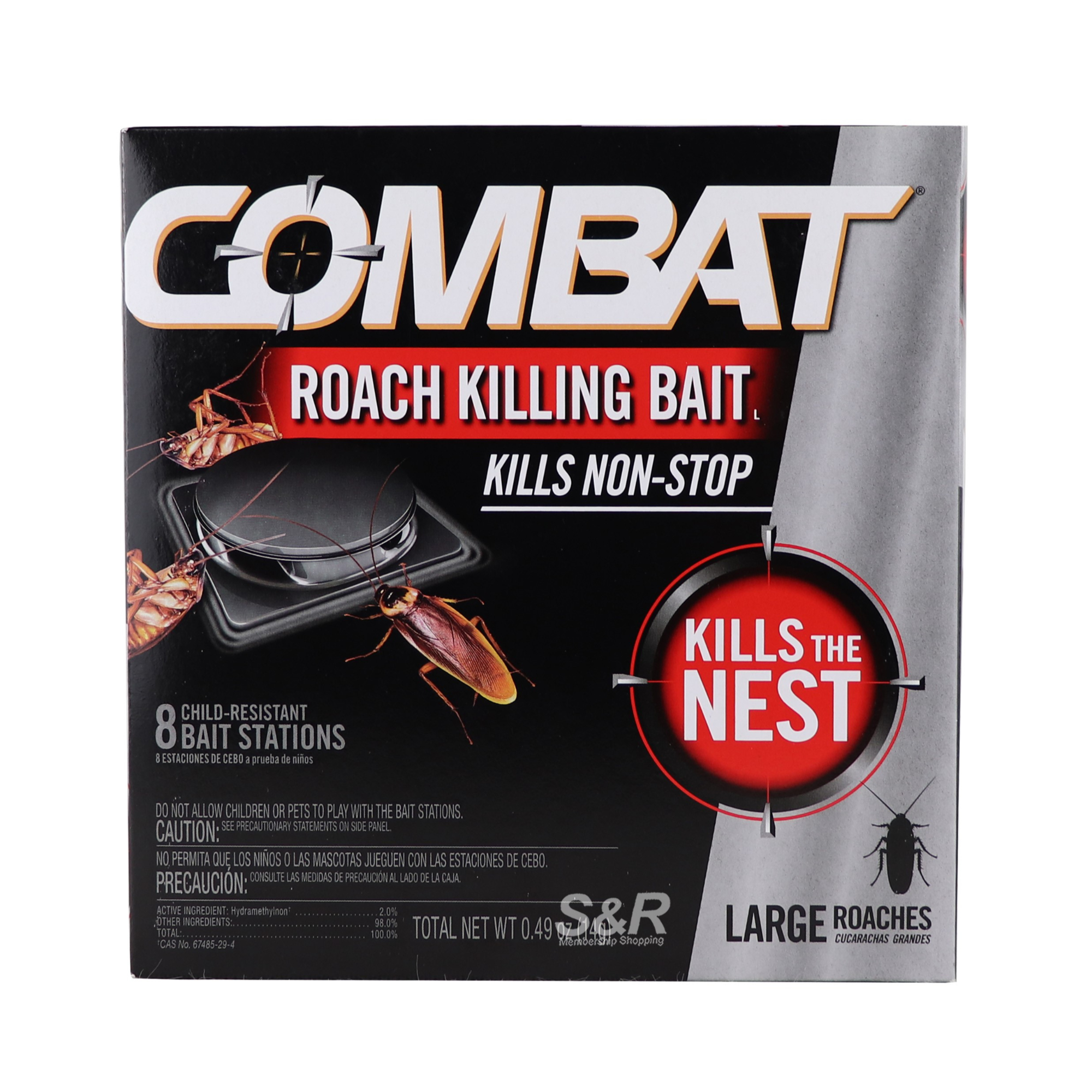 Combat Roach Killing Bait Stations 8pcs
